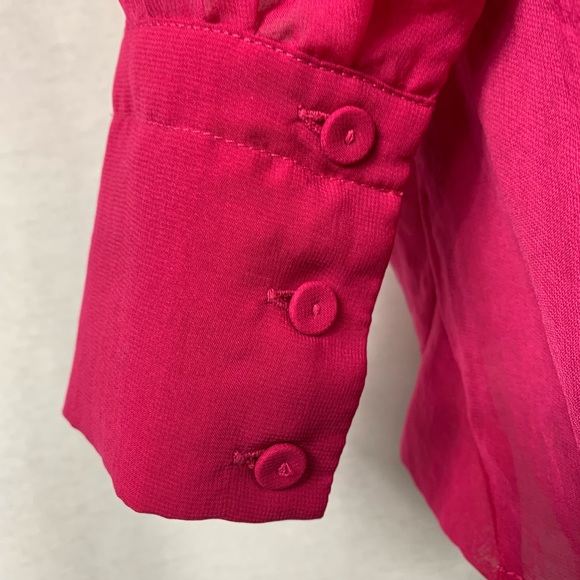 Addition Elle Fuchsia long sleeve blouse Size 14 - Picture 7 of 9